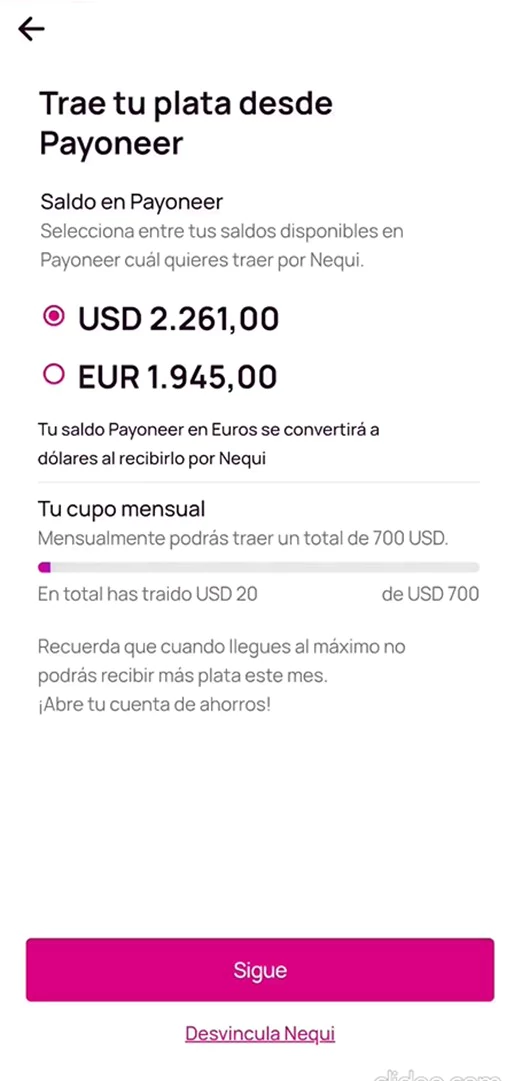 Retira dólares desde Payoneer a tu Nequi y recíbelos en pesos colombianos. - alianza nequi y payoneer img4 alianza nequi y payoneer img4