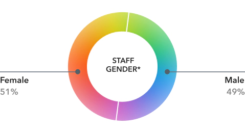 Impacto - graph staff gender graph staff gender